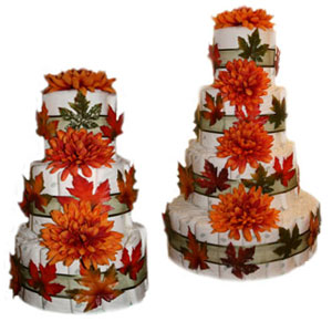 Fall Fantasy Diaper Cakes