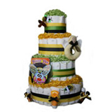 Buzzy Bee 4 Tier Organic Diaper Cake