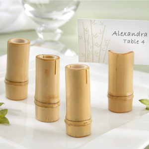 Bamboo Place Card Holder with Cards (Set of 4)