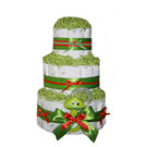 Organic 3 Tier Green Extravaganza Diaper Cake