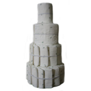 Organic 4 Tier Do-It-Yourself Diaper Cake