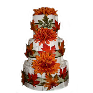 Organic 3 Tier Fall Fantasy Diaper Cake