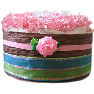 Organic Chocolate Pink Rose Diaper Pound Cake