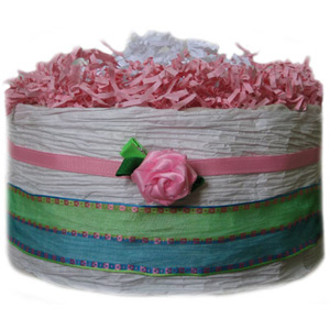 Organic Vanilla Pink Rose Diaper Pound Cake