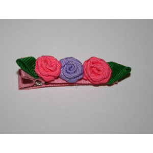 Triple Rose Handmade Alligator Hair Clip