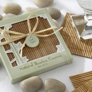 Bamboo Eco Friendly Coaster Baby Shower Favors