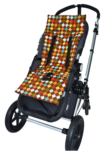 NuComfort™ Memory Foam Stroller Liner - Argyle Brown 