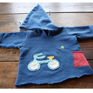 Handmade Childrens Bike Safely Organic Hoodie