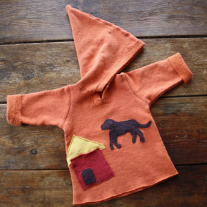 Handmade Organic Childrens Chocolate Dog Hoodie