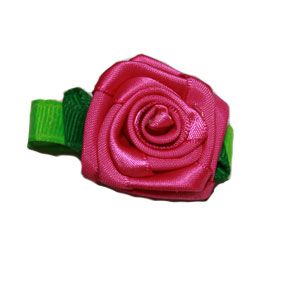 Handmade Pink Rose Hair Clip